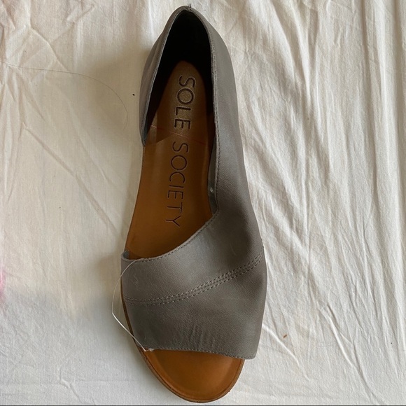 NEW Sole Society (slate gray) cut out sandals PRICE FIRM - Picture 5 of 6